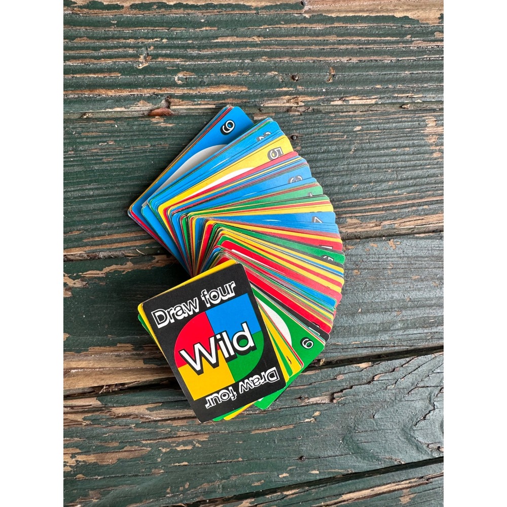 Vintage Uno Card Game Replacement Deck Classic Family Strategy Game